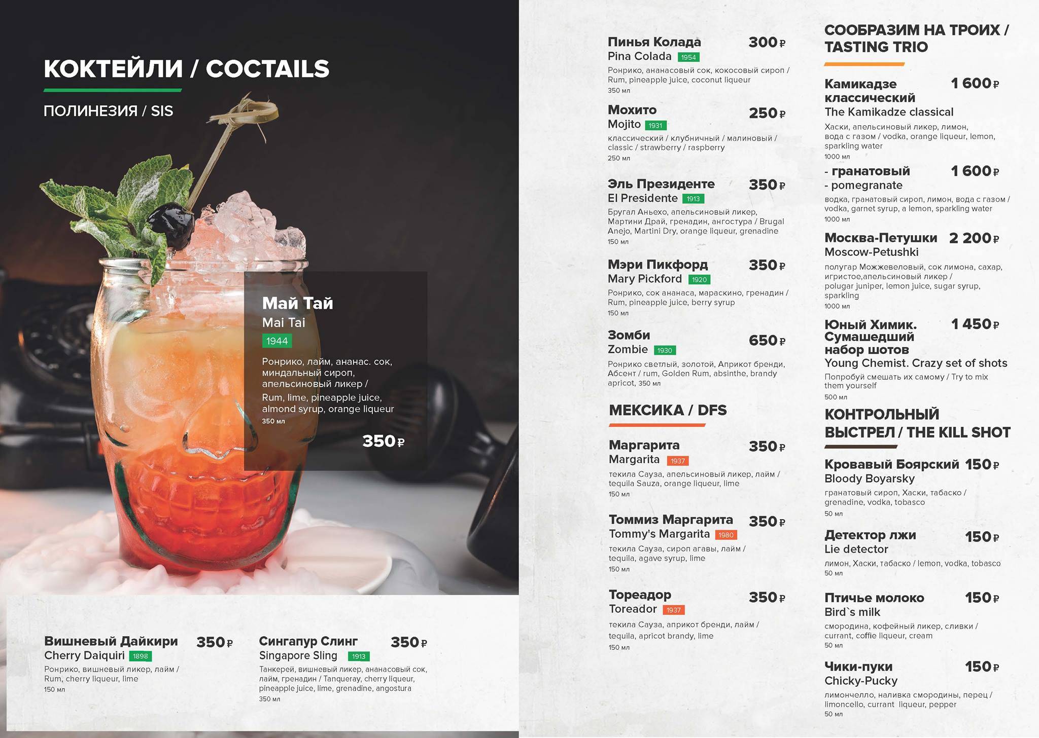 Разведка меню