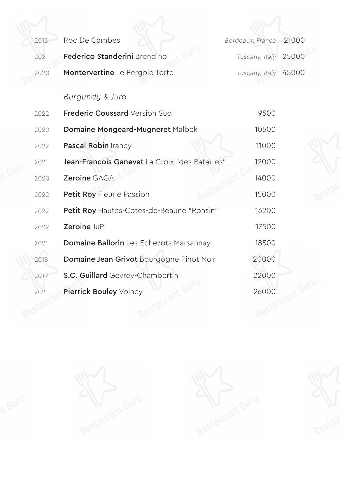 Км20 Food в Москве - Меню