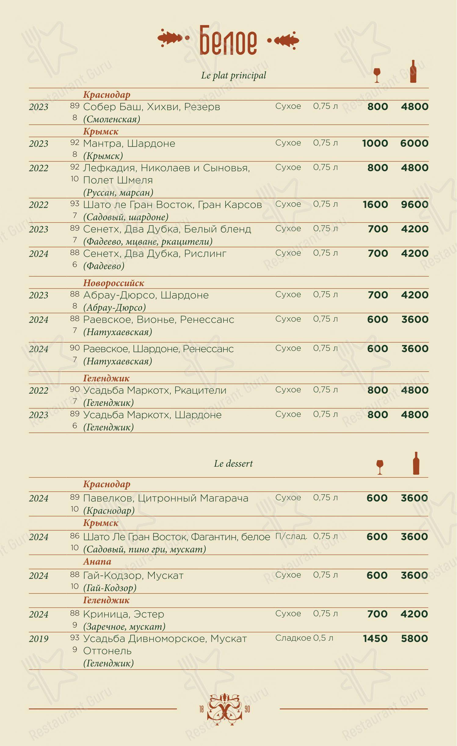 Коктейльная карта ресторана Диканька в Краснодаре