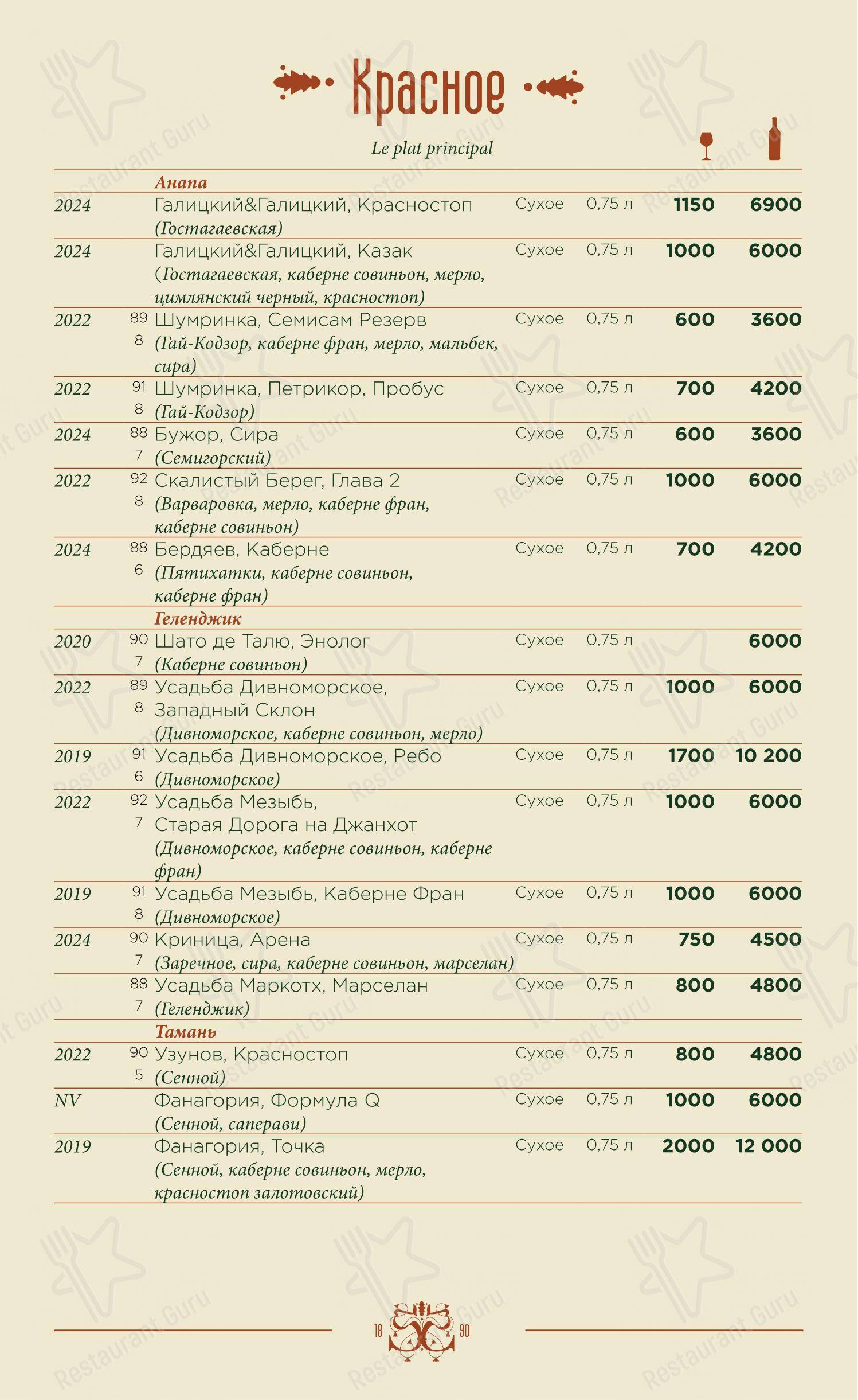 Меню ресторана Диканька - Коктейльная карта