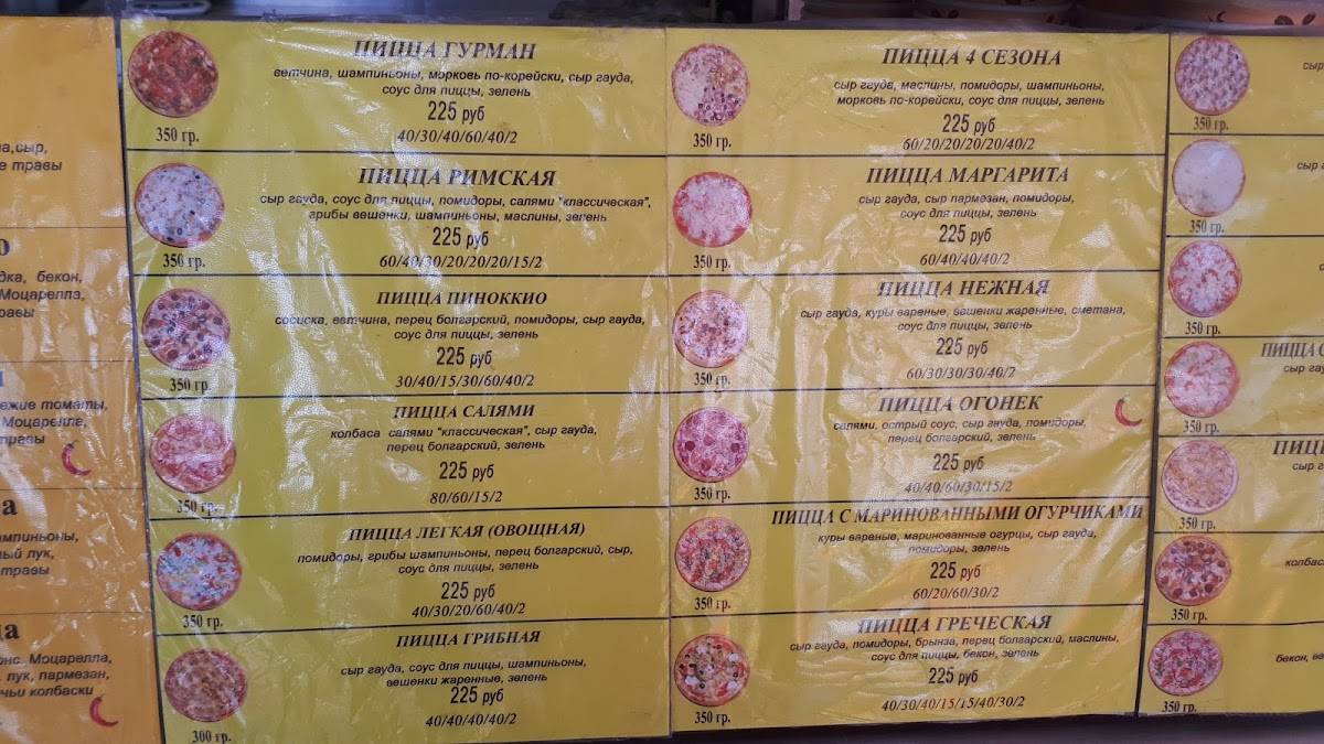 Вкусные блины меню