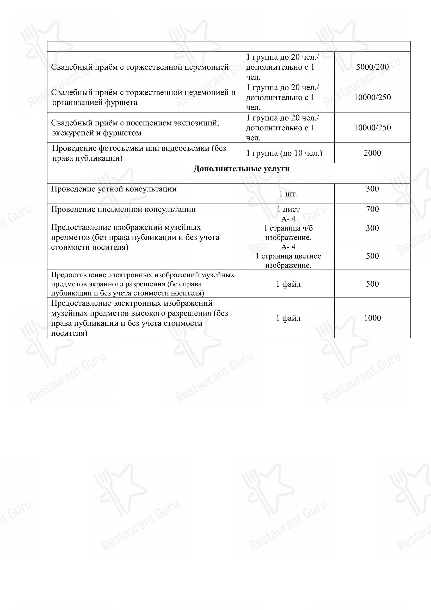 Меню кафе 12 Стульев - Меню напитков
