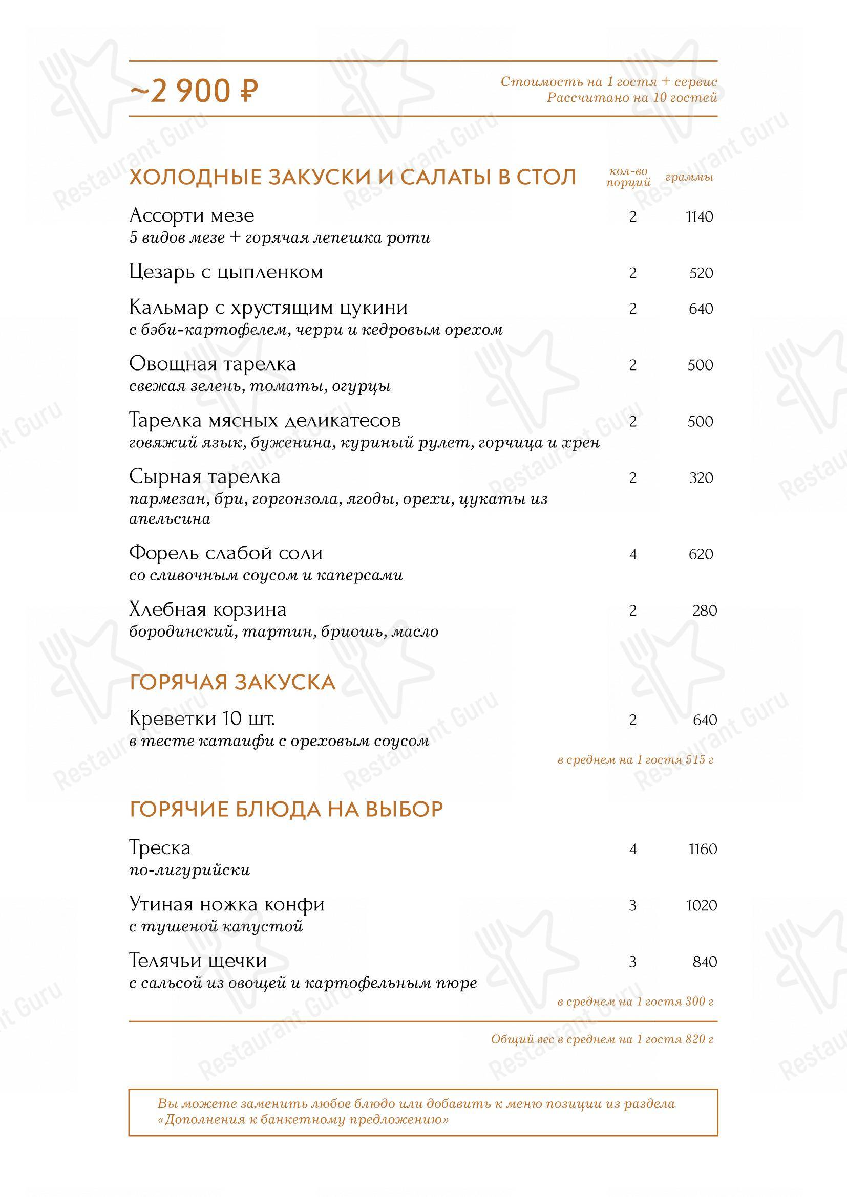 Drink menu ресторана Alice Garden в Санкт-Петербурге