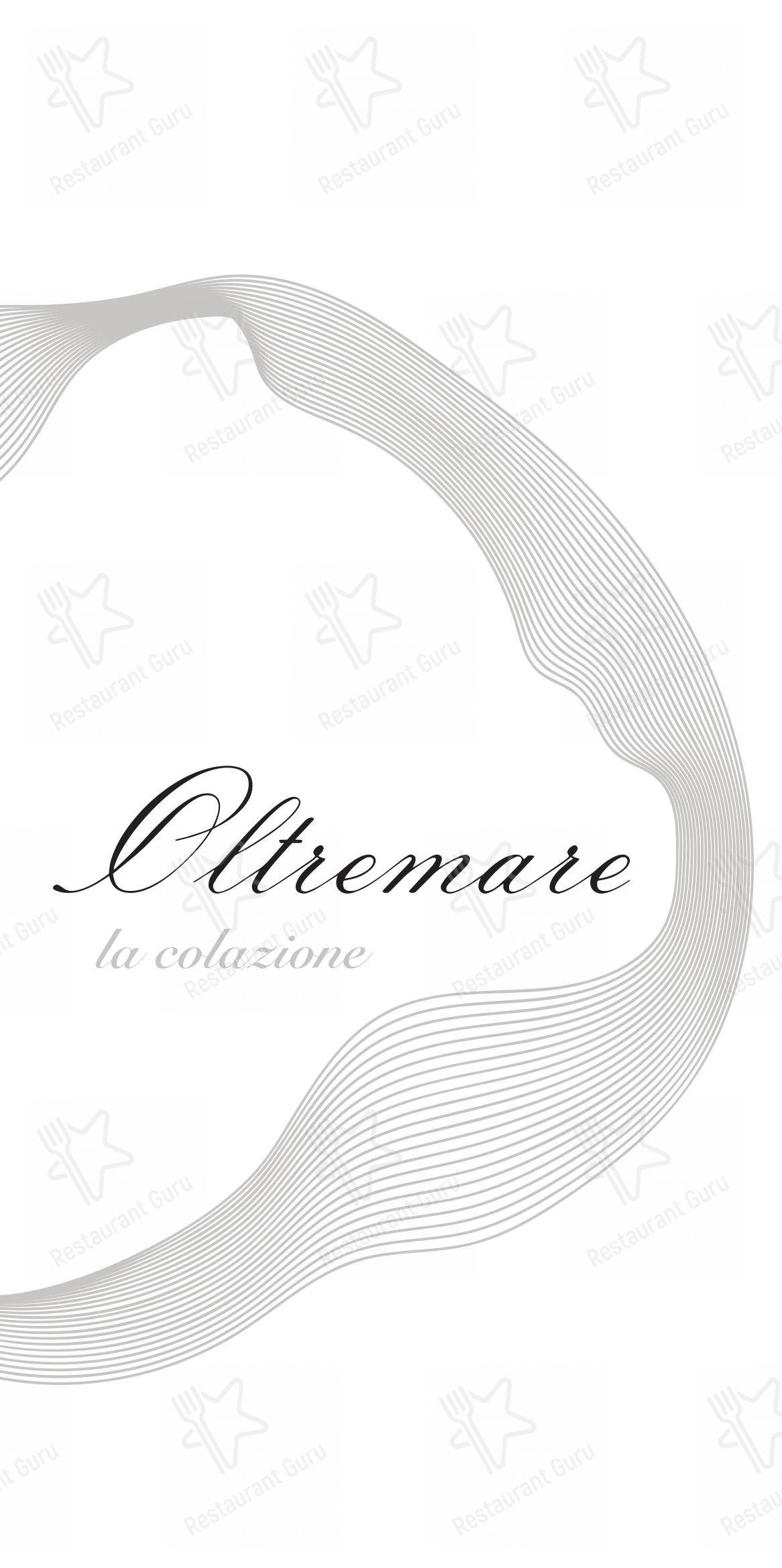 Меню ресторана Oltremare в Москве