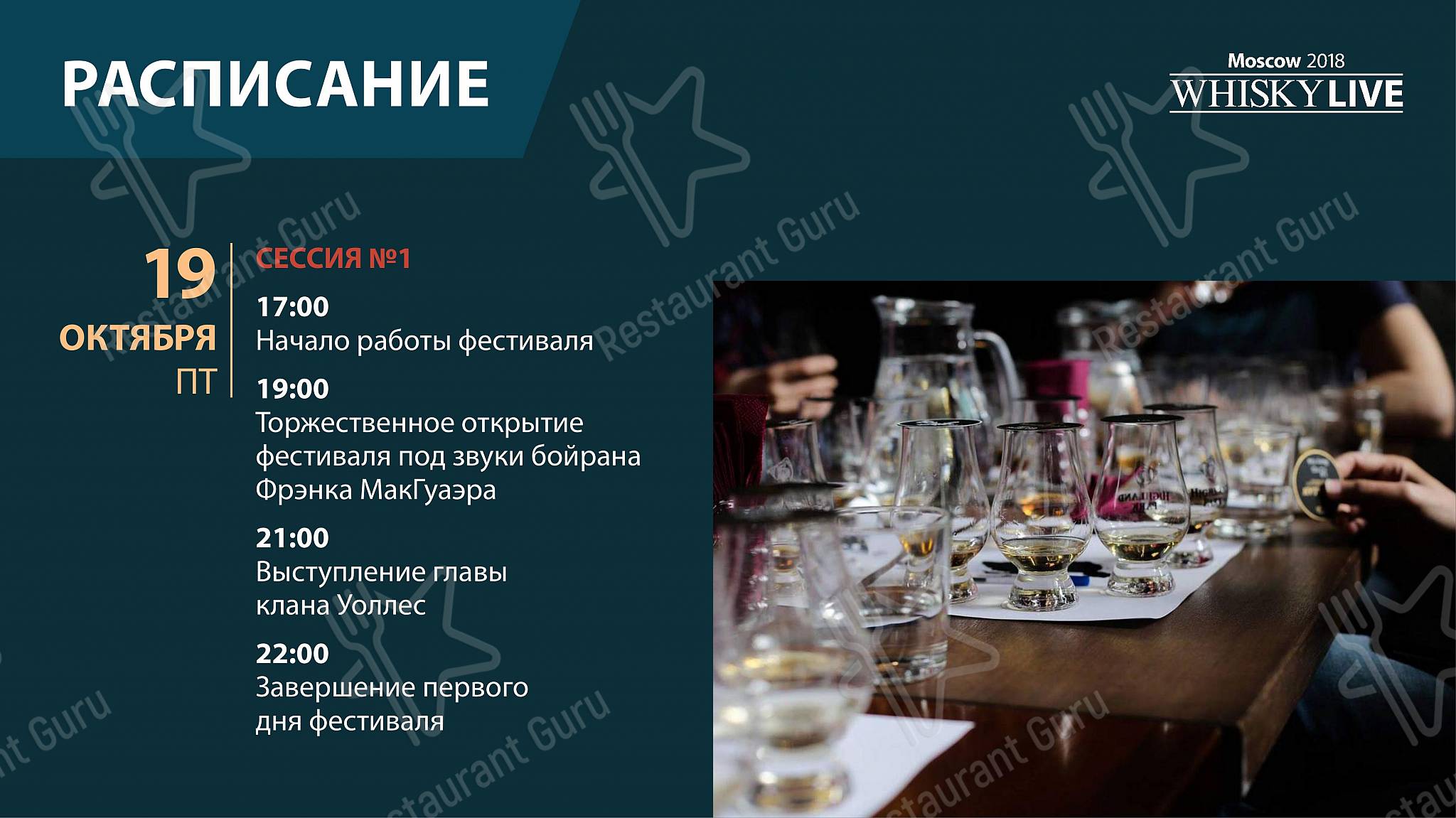 Брюс бар в Москве - Меню