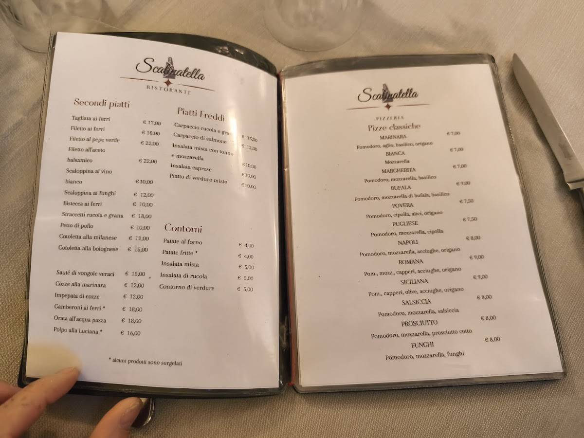 Ristorante Pizzeria Scalinatella меню