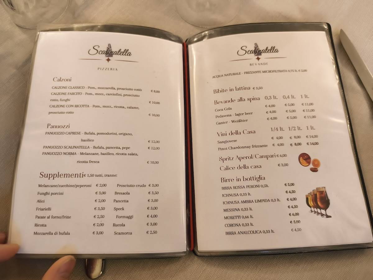 Ristorante Pizzeria Scalinatella меню