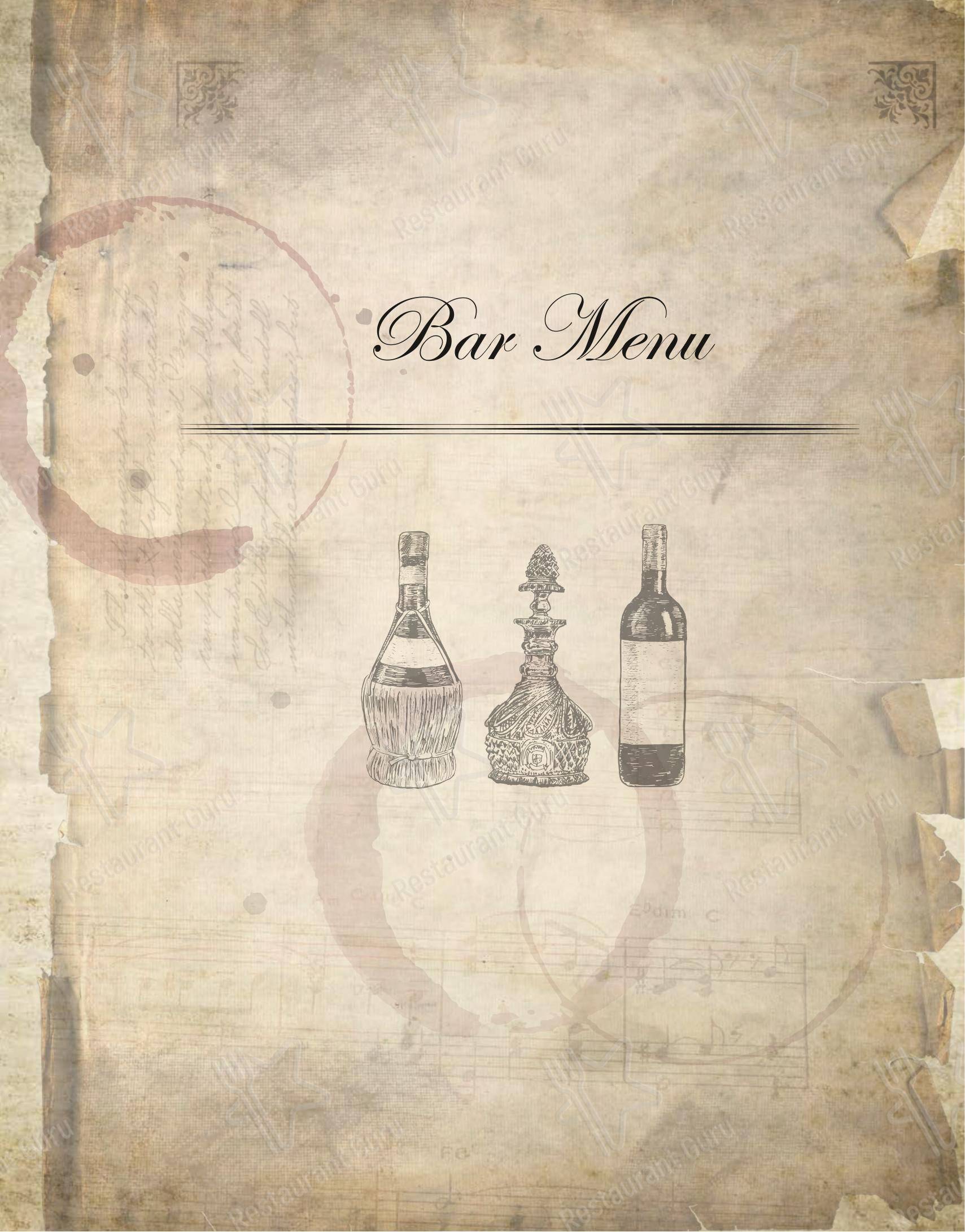 Меню Clovelly Pub - блюда и напитки