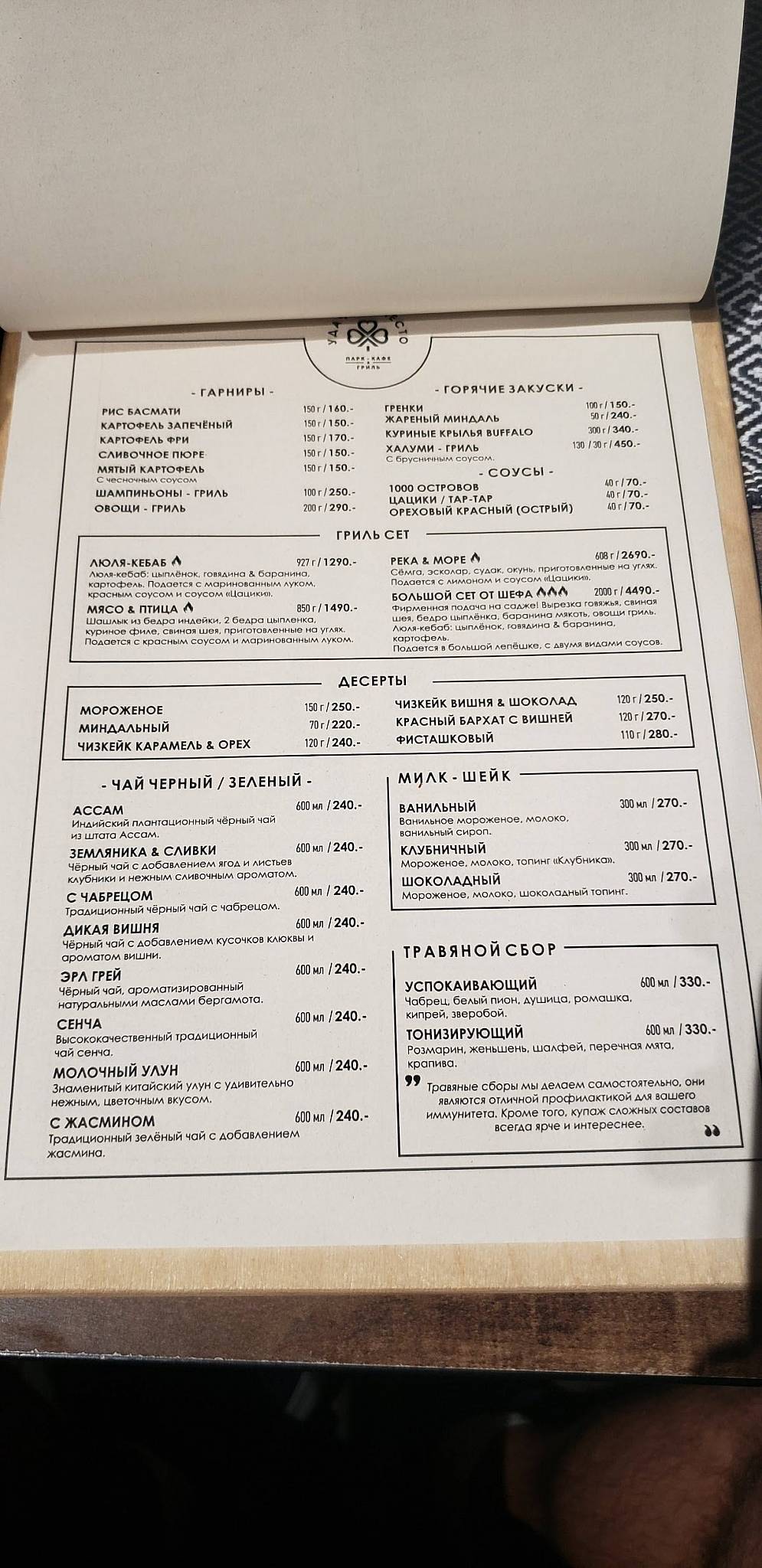 Удачное место меню