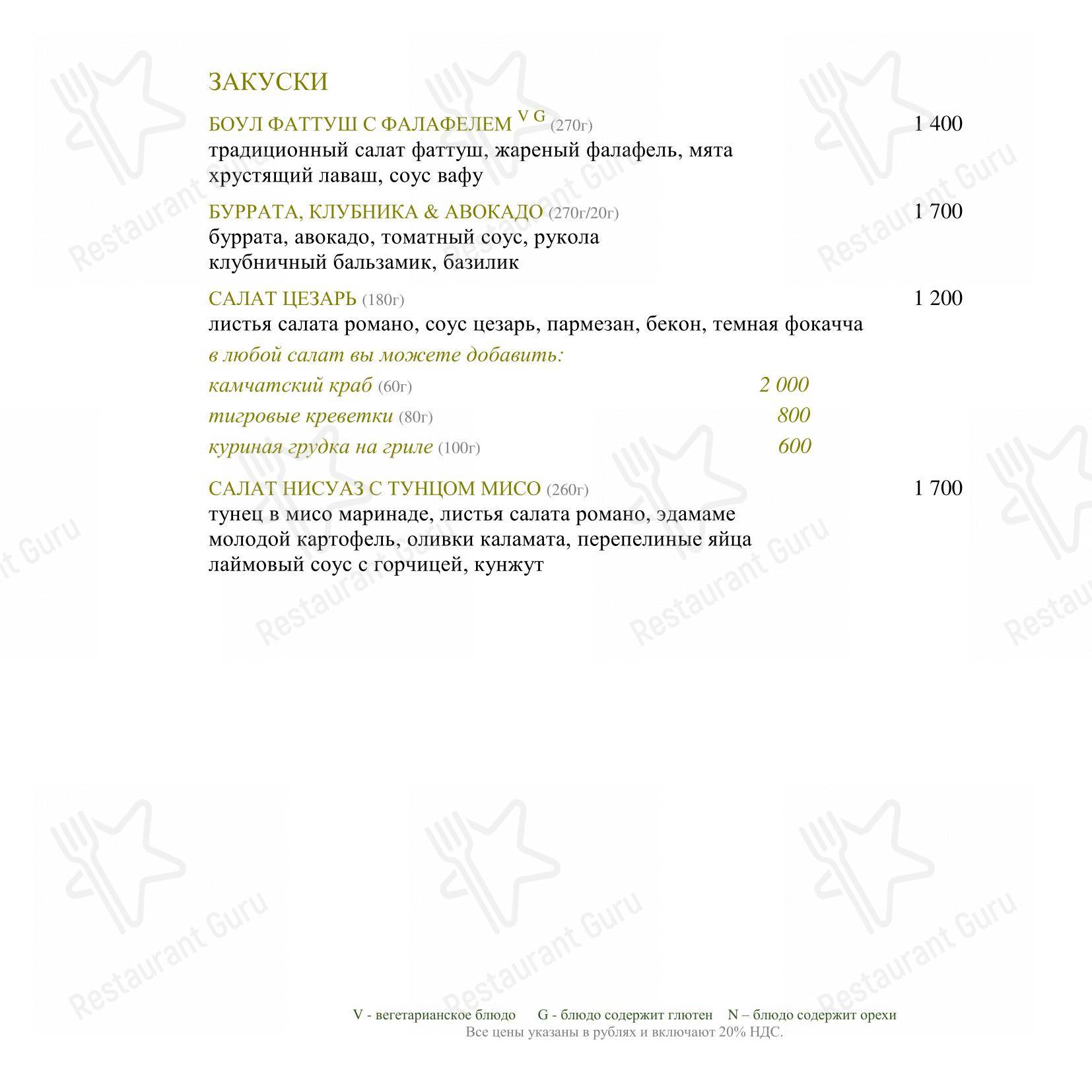 Неглинка в Москве - Основное меню