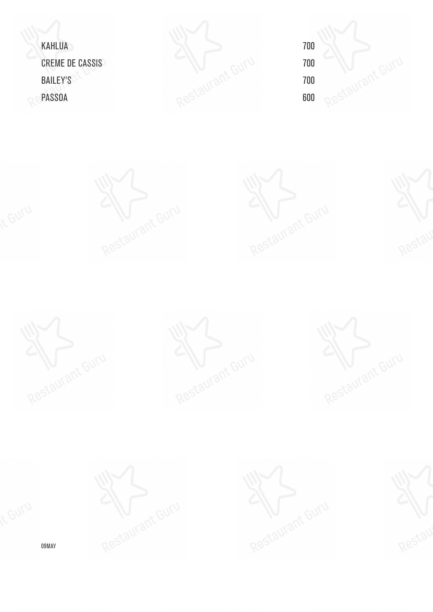 Коктейльная карта ресторана Семифреддо в Москве