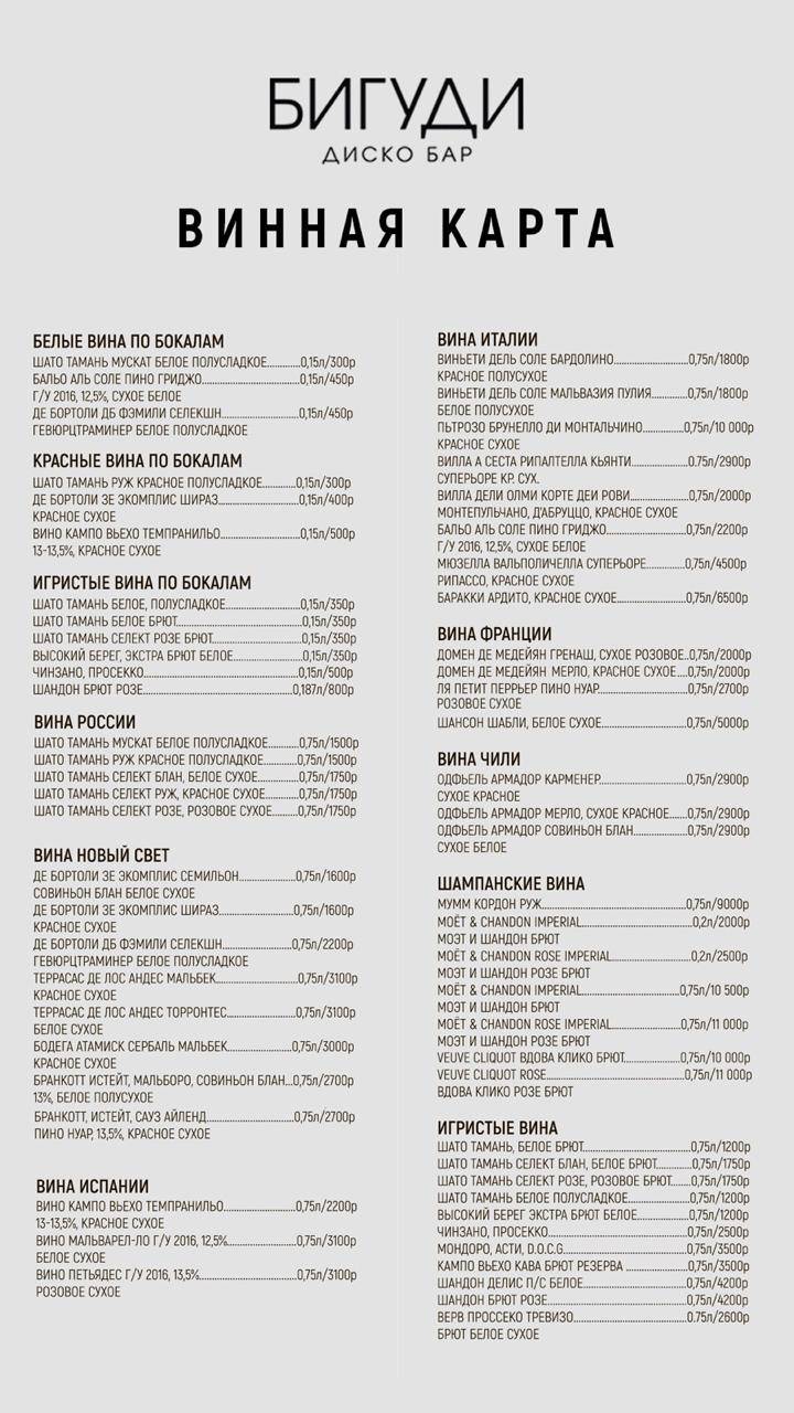 Бигуди меню