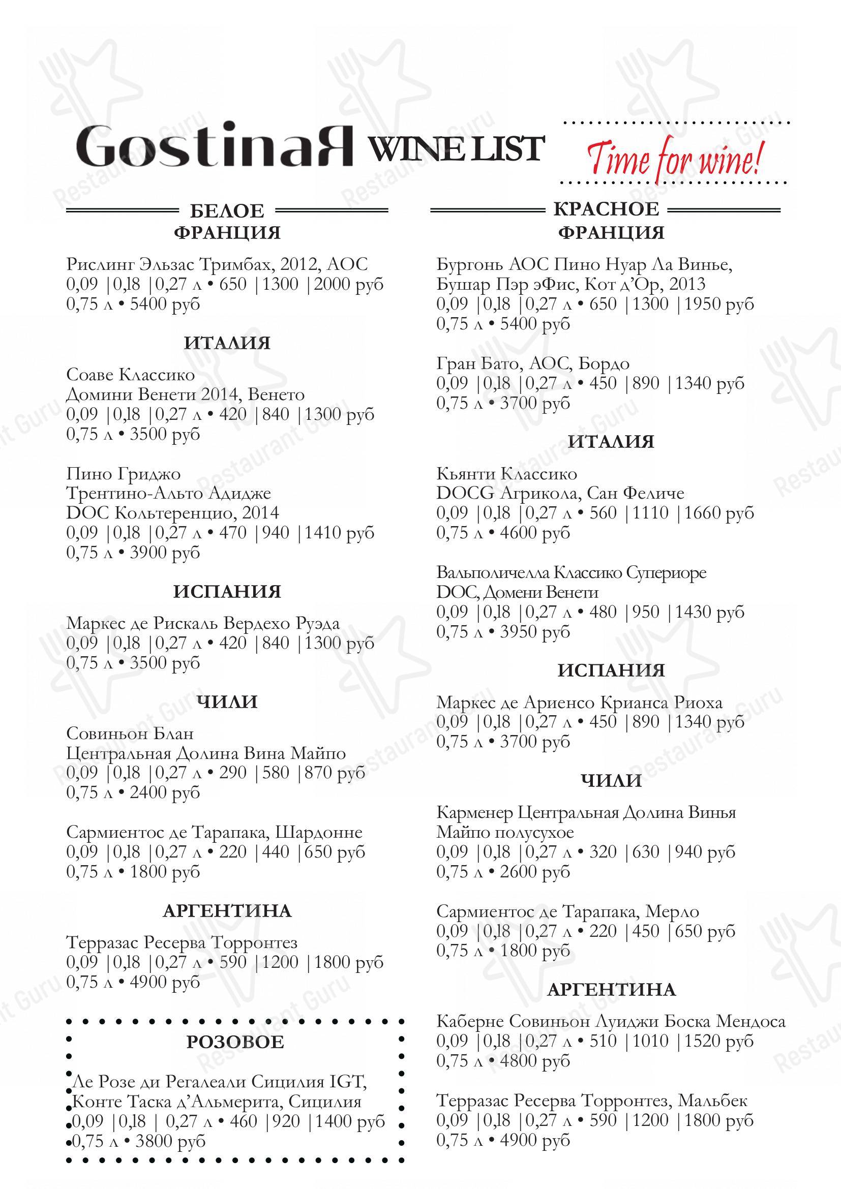 Взгляните на меню New York Steakhouse