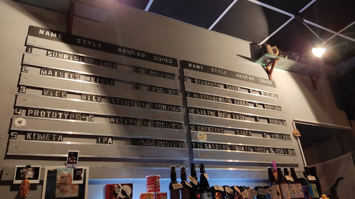 Ящик Пива меню