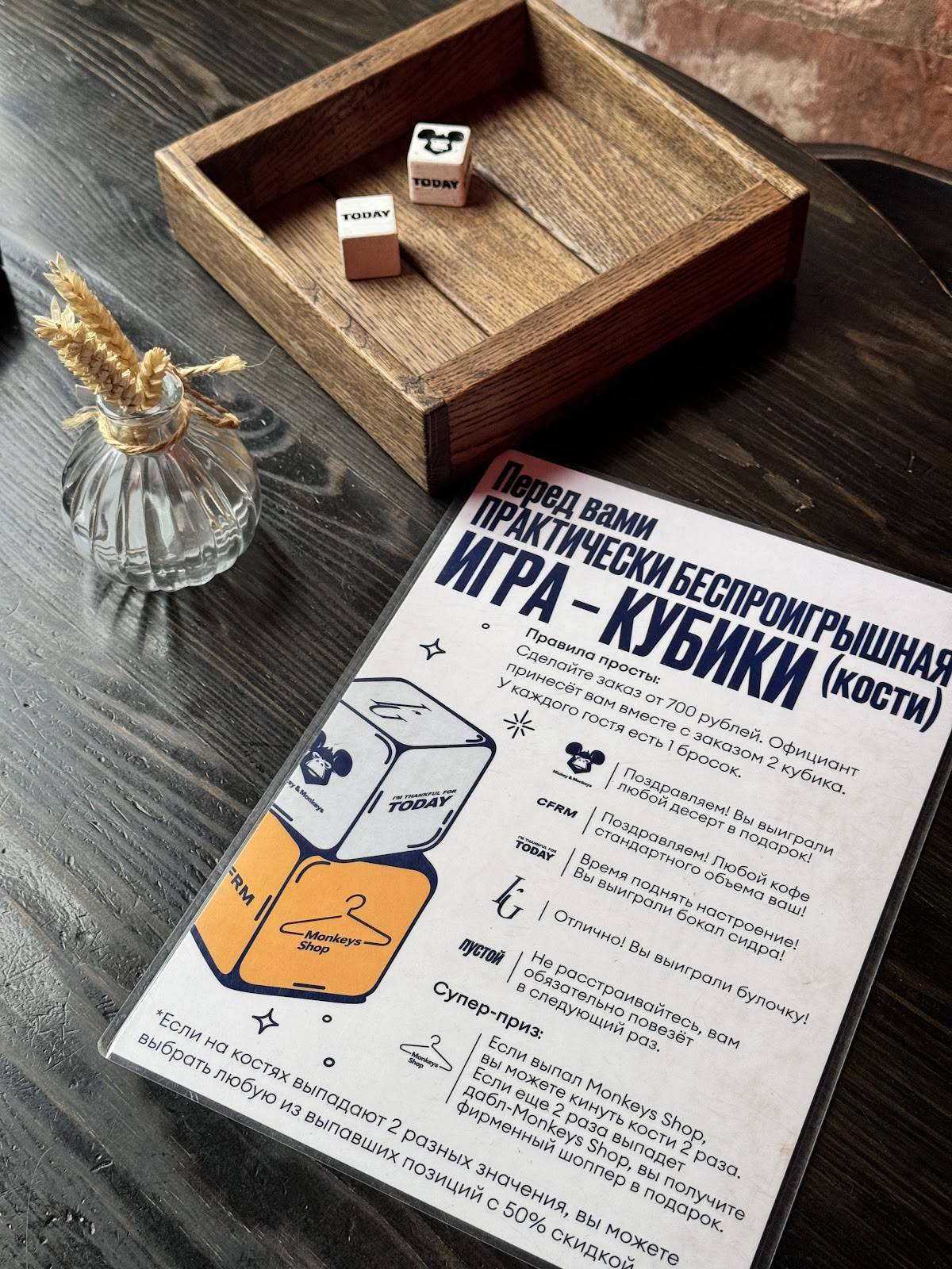 I'm Thankful For Today меню