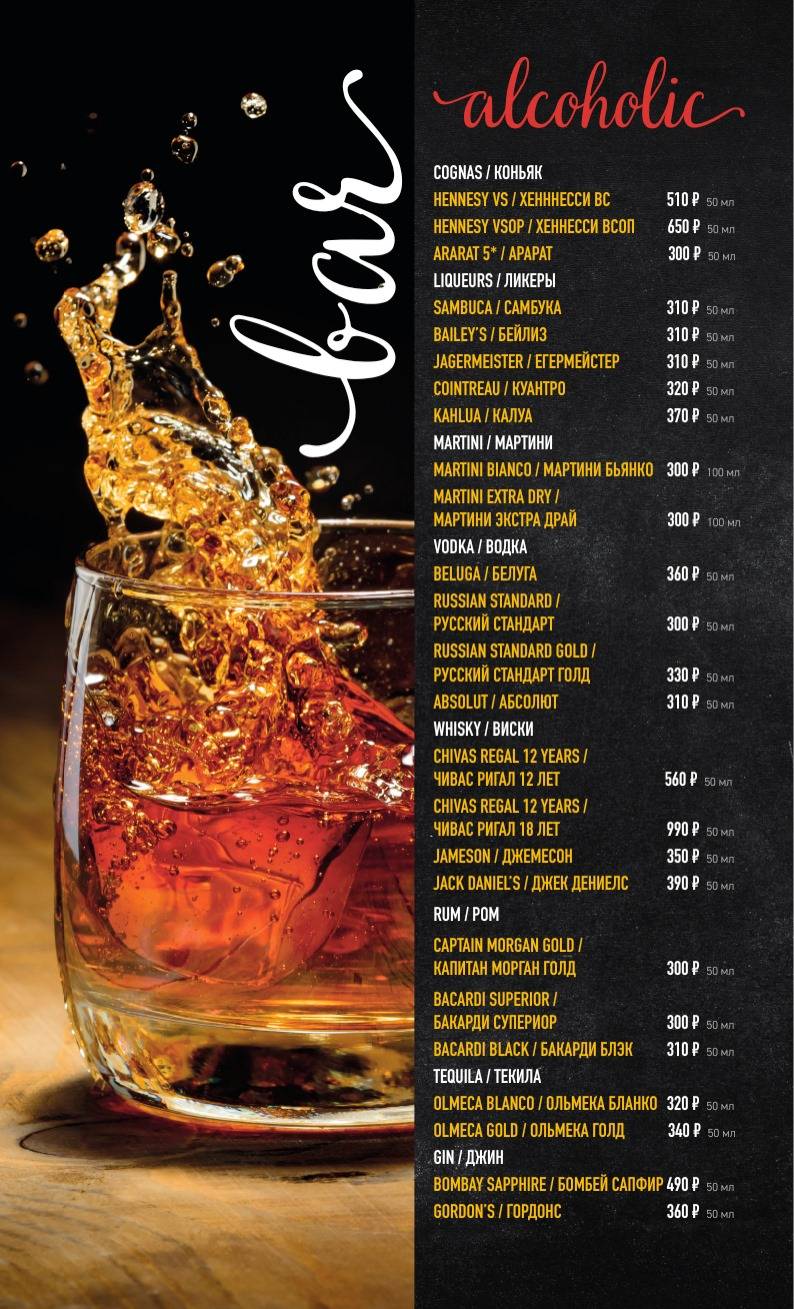 Travel Рестобар меню