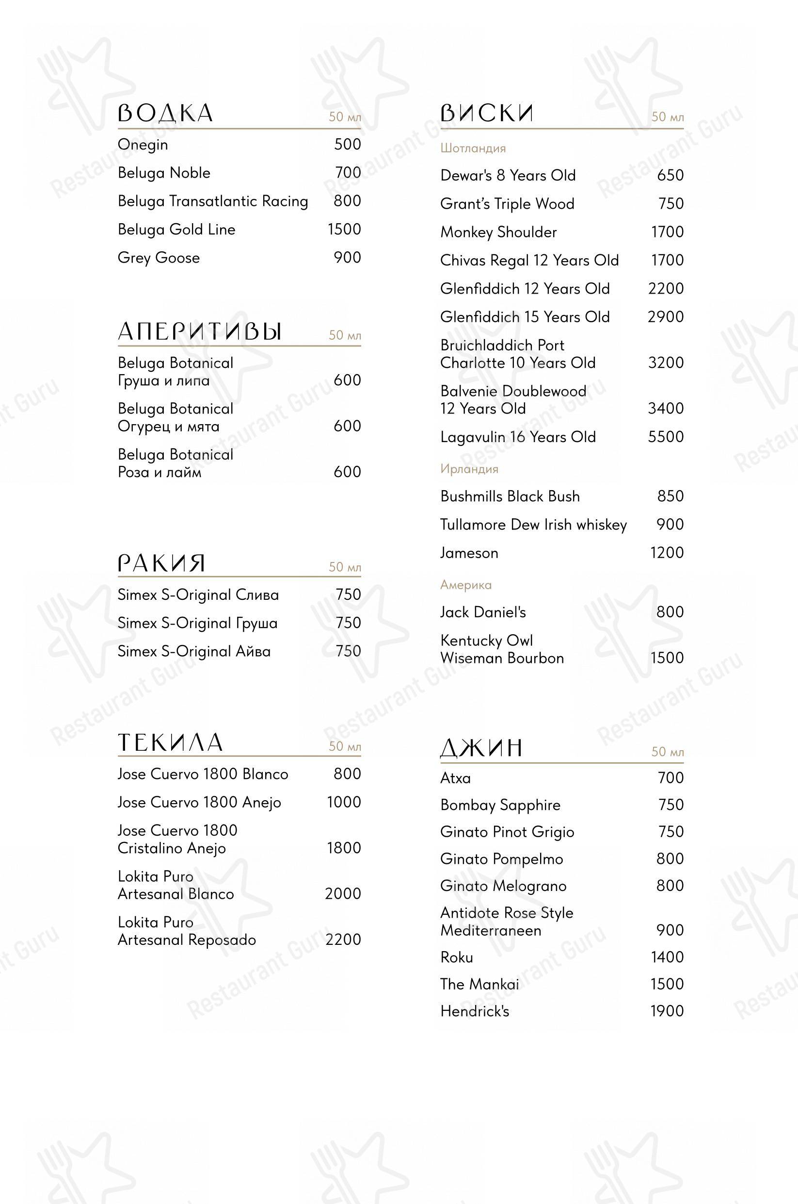 Пафос в Москве - Основное меню