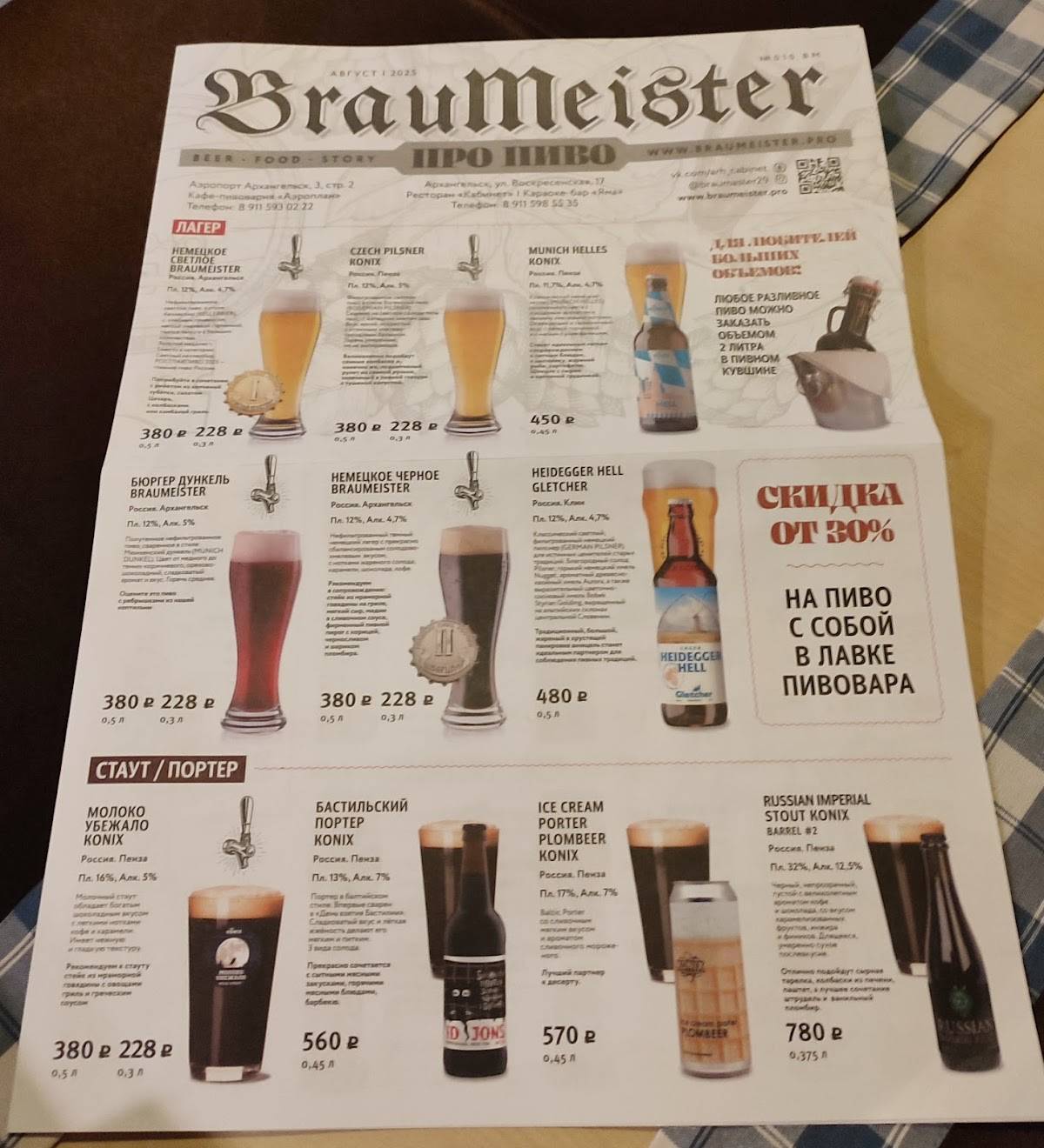 БрауМастер меню